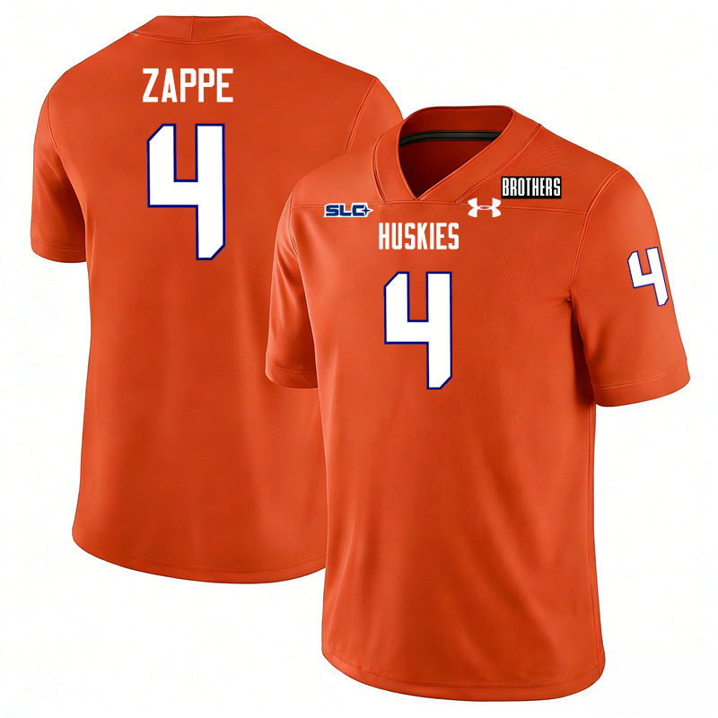 Houston Christian Huskies #4 Bailey Zappe College Football Jerseys,Uniforms-Orange